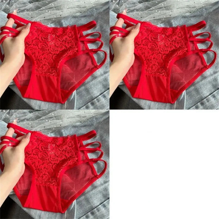 Breathable Lace Panties For Women Mesh Briefs Soft Comfort