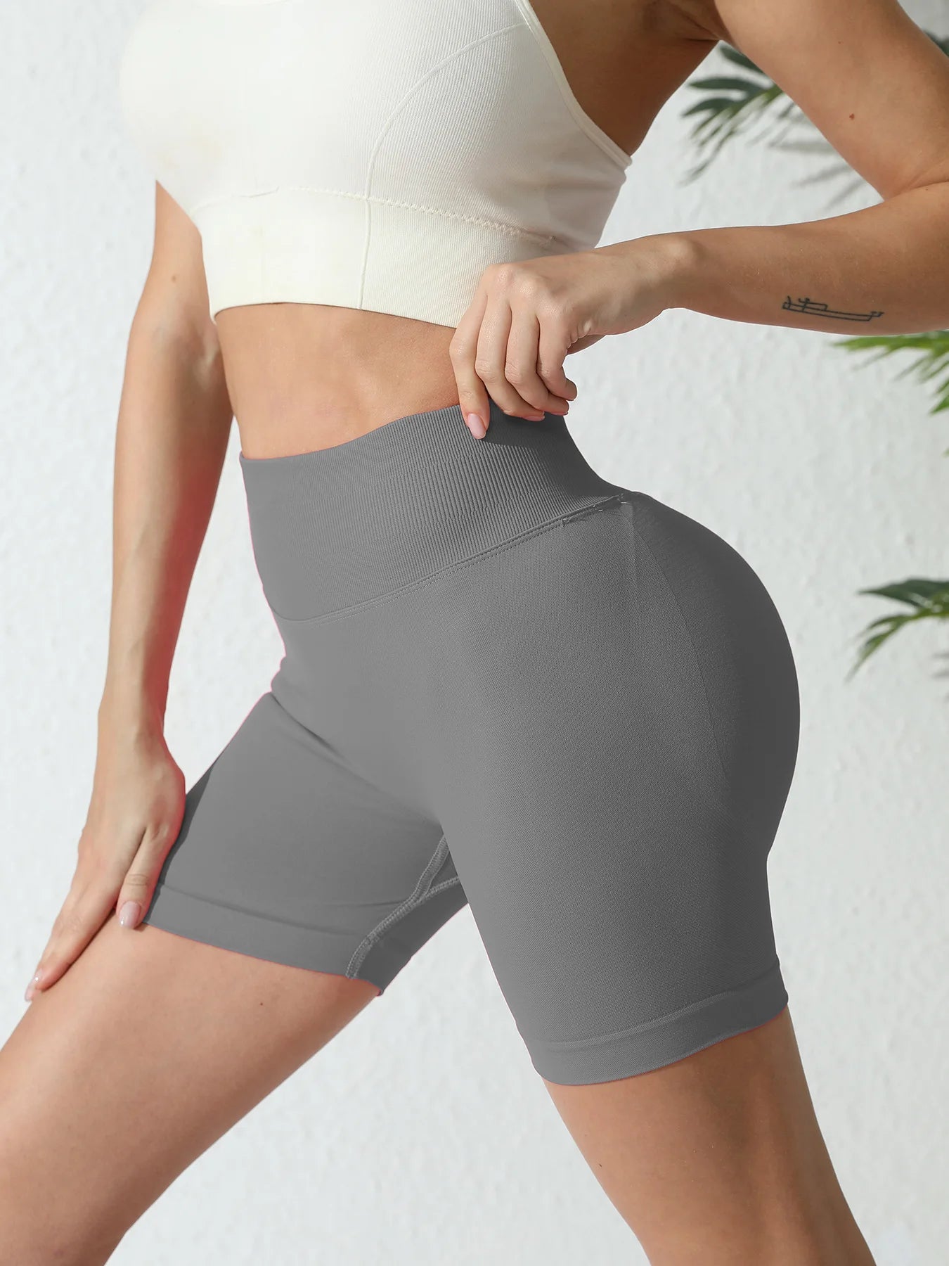 Women High Waisted Yoga Shorts Running And Fitness Pants