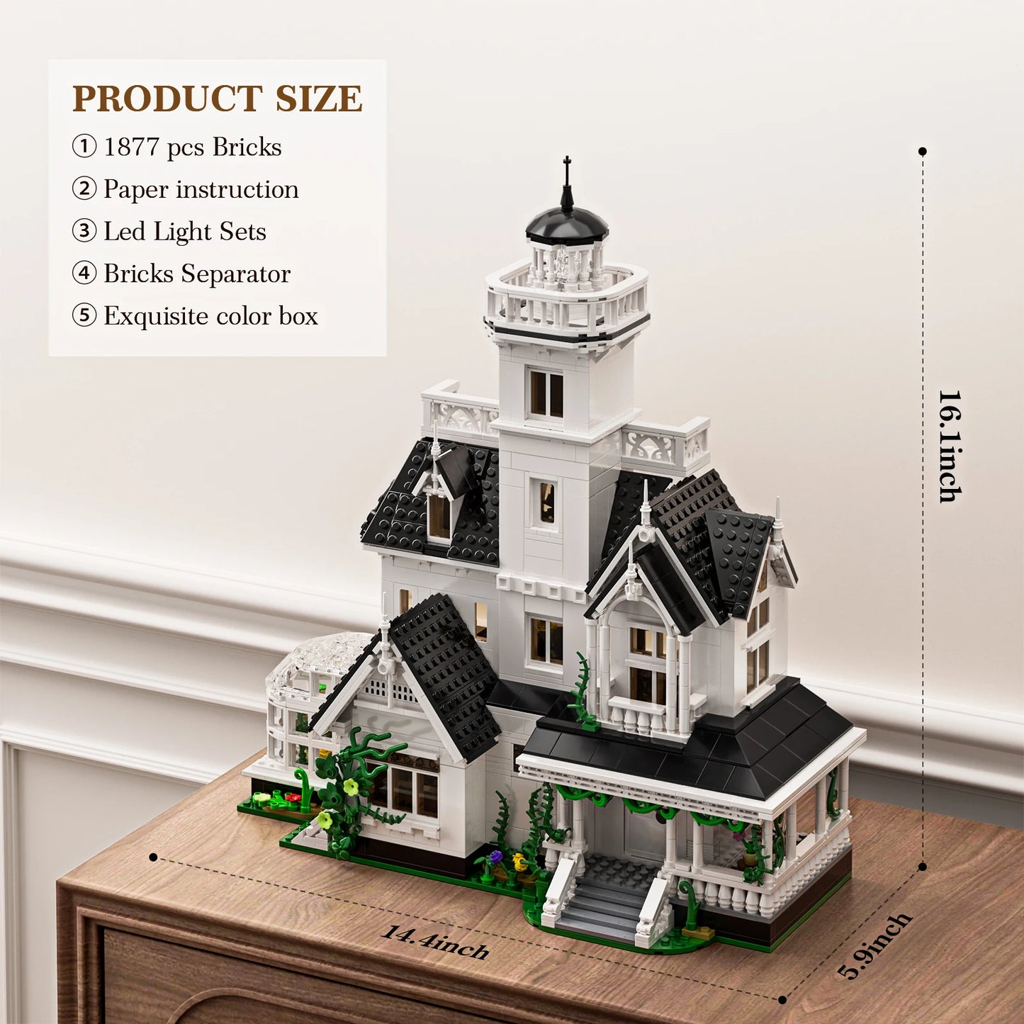 Owens House Building Set With LED Light Decor Model Gift