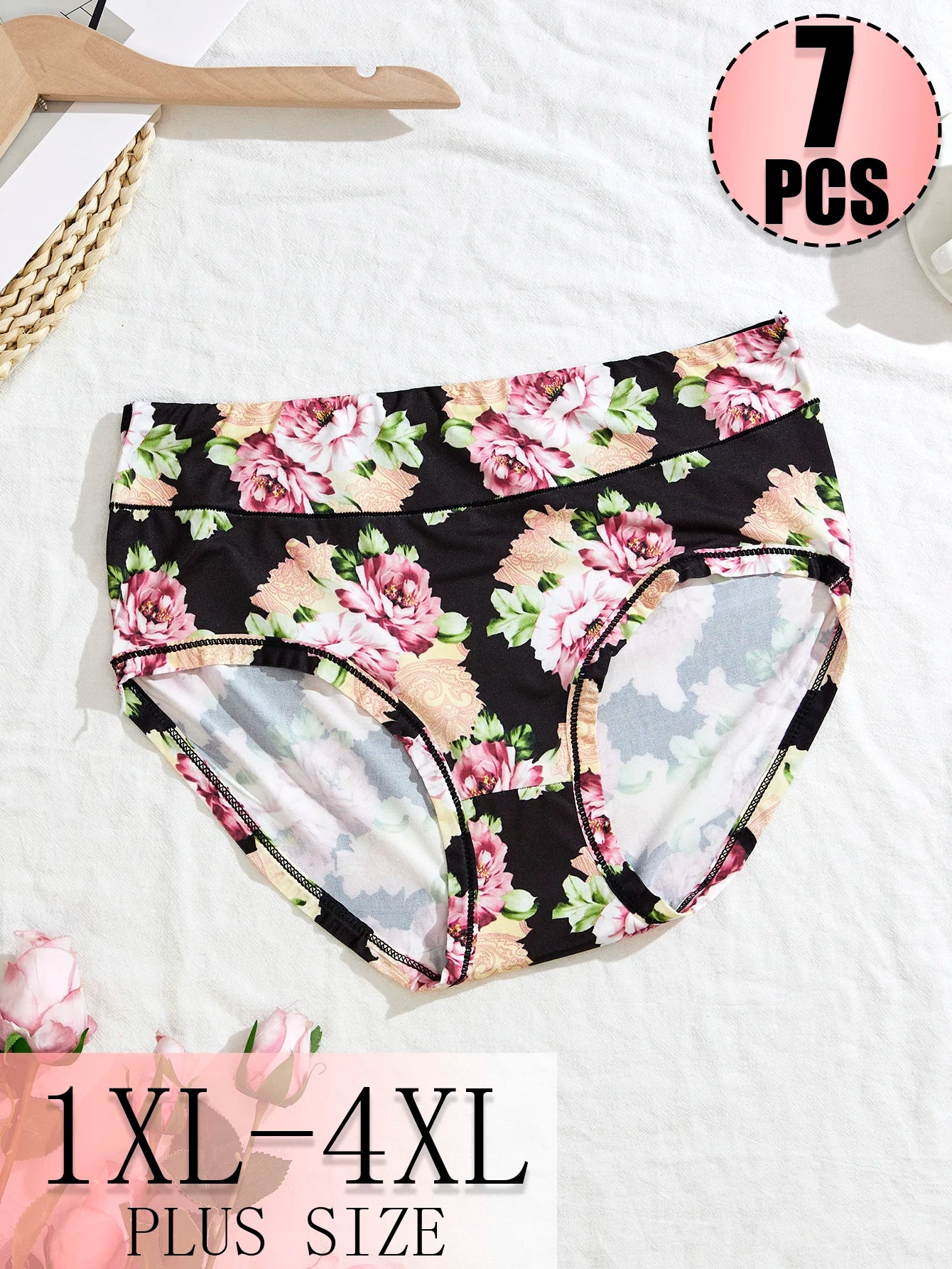 DORSU Women High Waisted Printed Panties Soft Skin