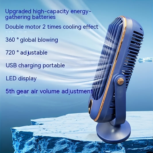 Dual Motor Portable AC 5-Speed Air Conditioner Cooler