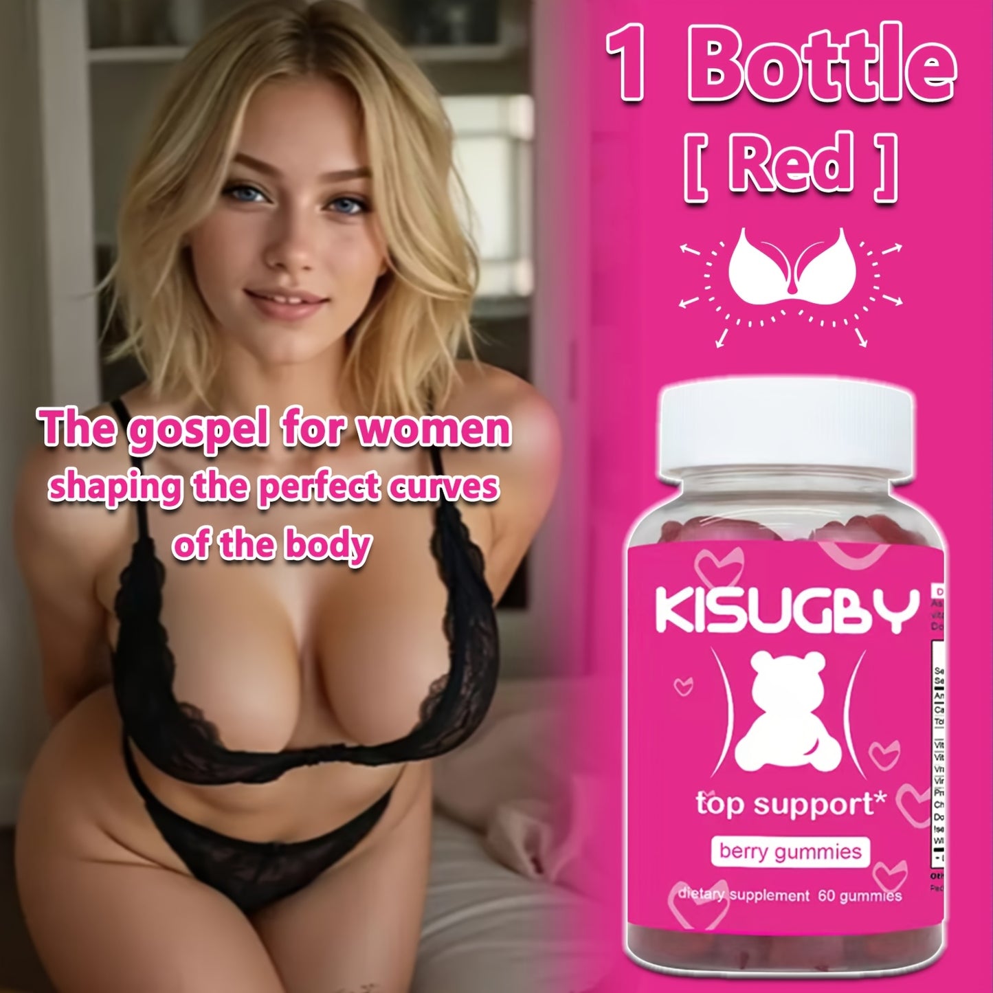 Fenugreek Gummies with Vitamin E KISUGBY Multivitamin Candy