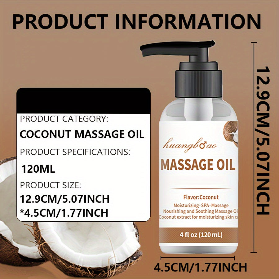 2pcs Coconut Massage Oil - Sensual Full Body Glide