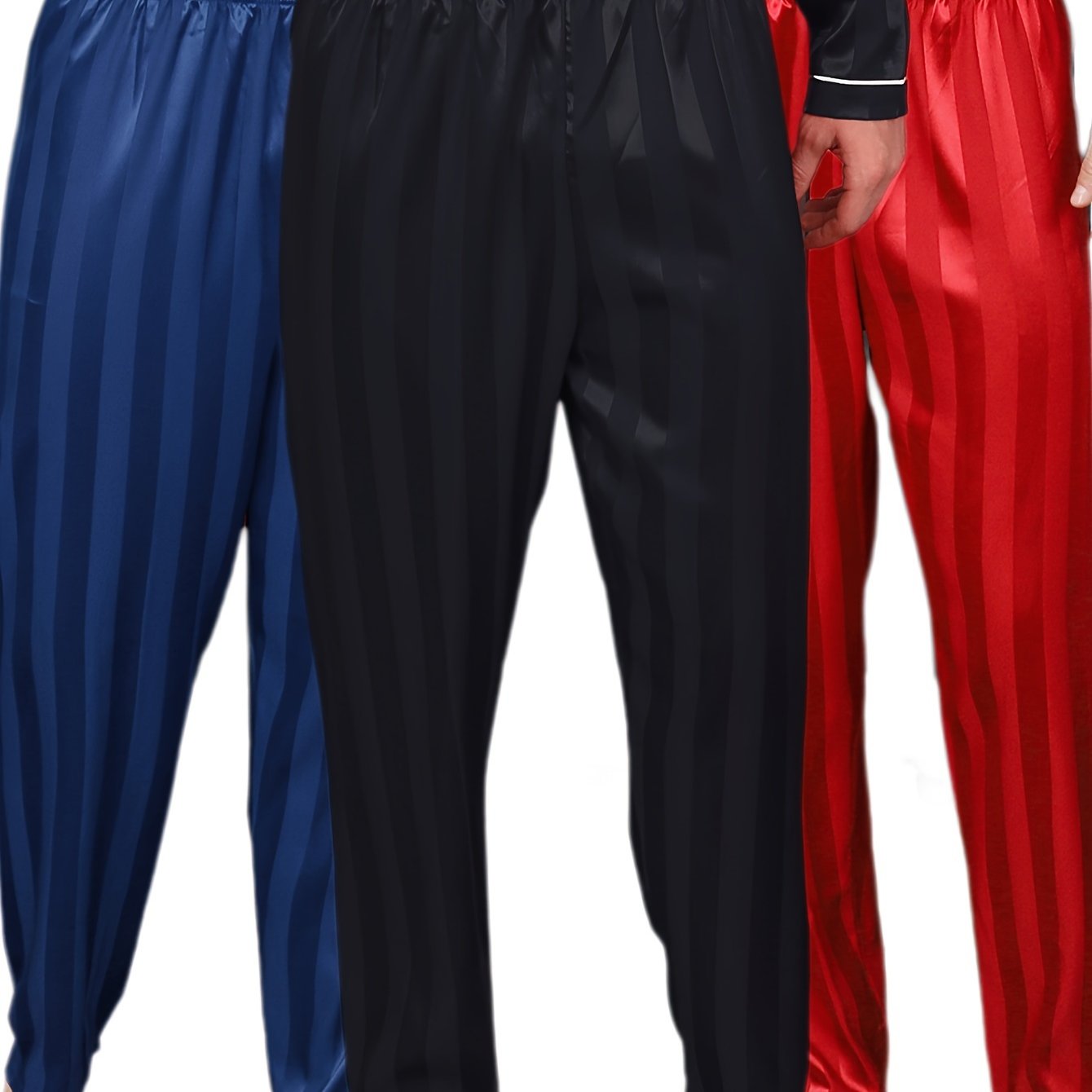 3pcs Mens Pajama Pants Loungewear Sleepwear Pijama
