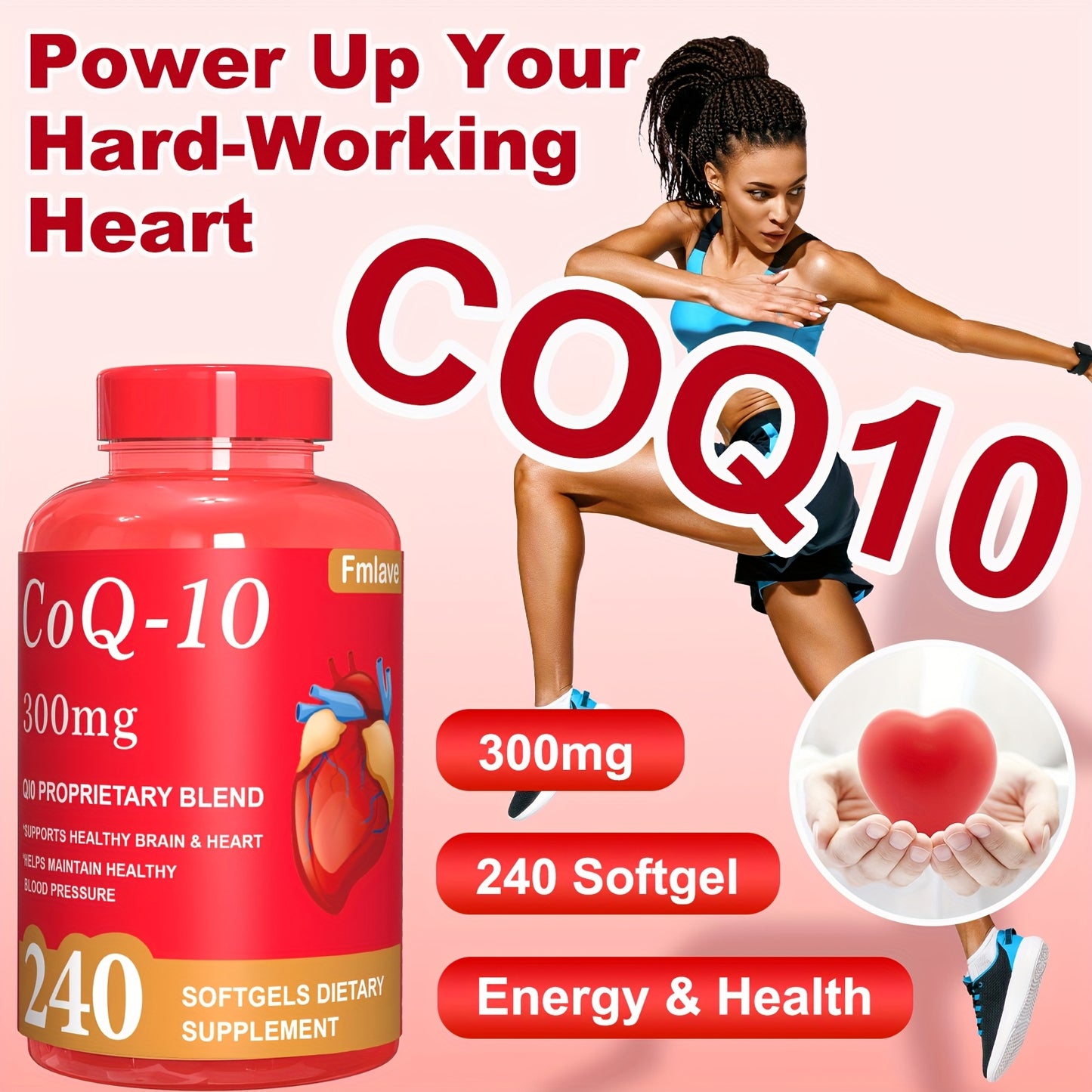 1Bottle CoQ10+ Lung Cleanser Q10 Antioxidant Heart Health