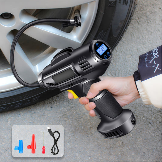 1pc Tire Inflator Portable Air Compressor 101-150PSI Car Pump