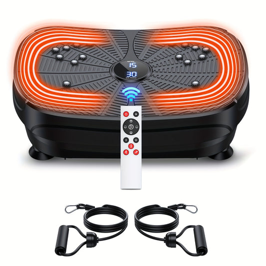 Vibration Plate Exercise Machine with Resistance Bands, 99 Levels