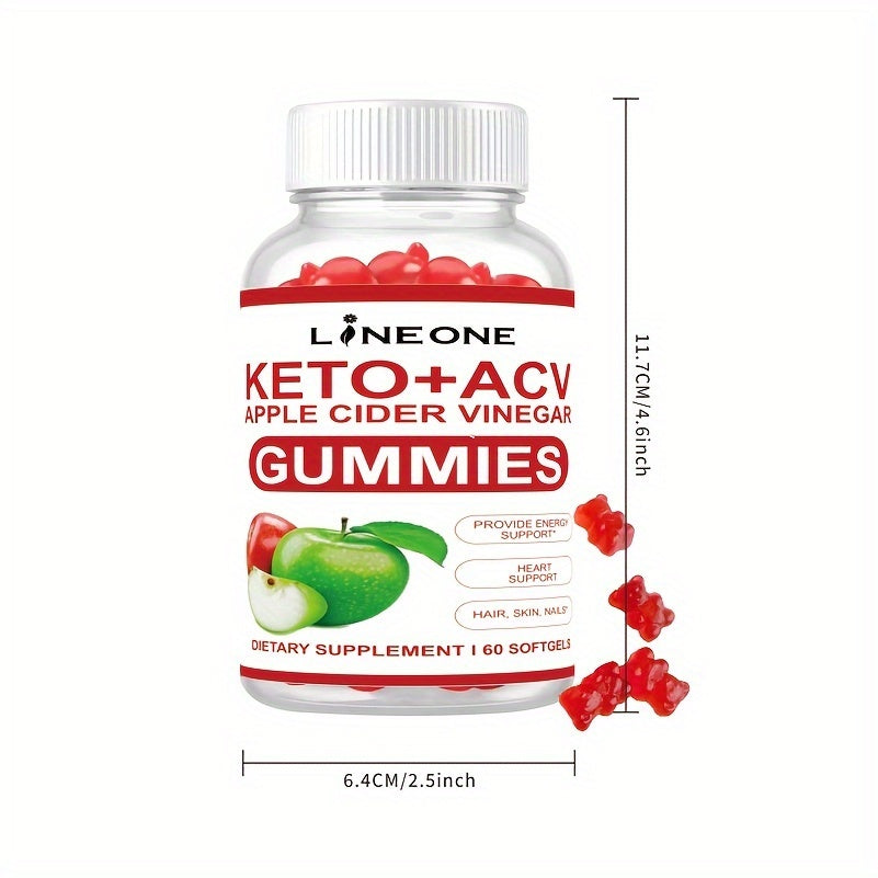 Keto ACV Gummies New Upgrade Apple Cider Vinegar 60 Gummies