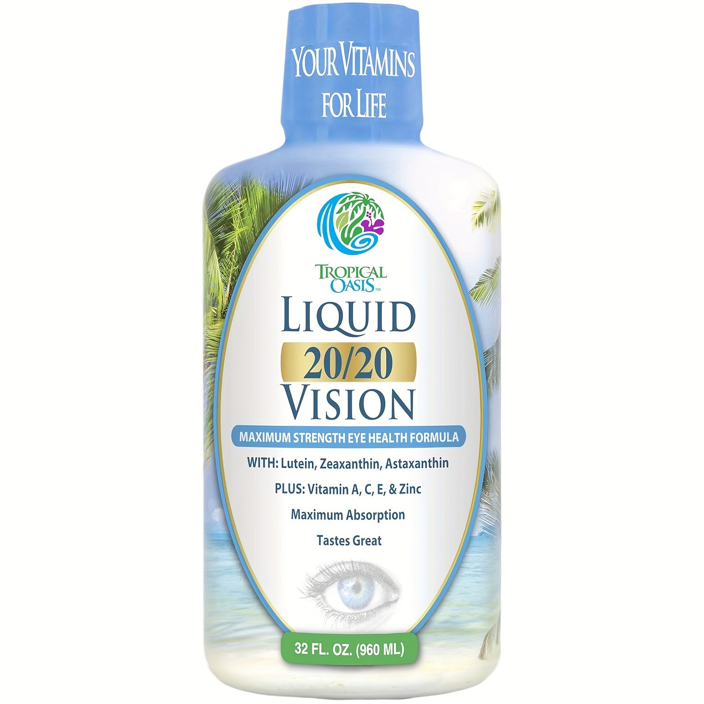 Maximum Absorption Eye Vitamin Formula Liquid 20/20 Vision No Pills