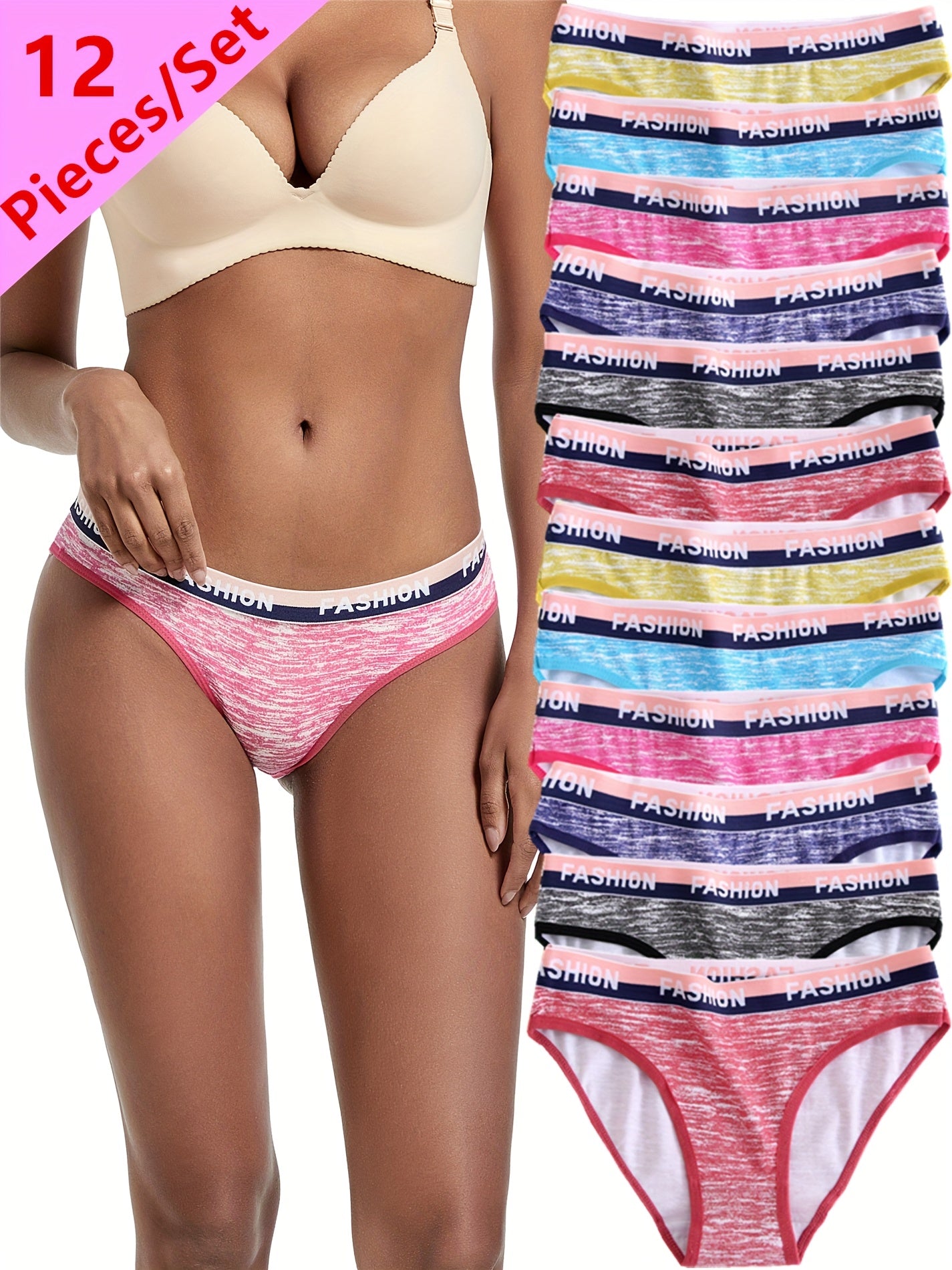 Women's Camo Print Low-Waisted Briefs - Raising Glutes, Low Waist Underwear