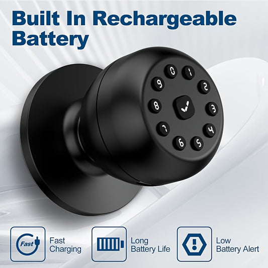 Smart Keyless Entry Door Lock with Keypad Rechargeable